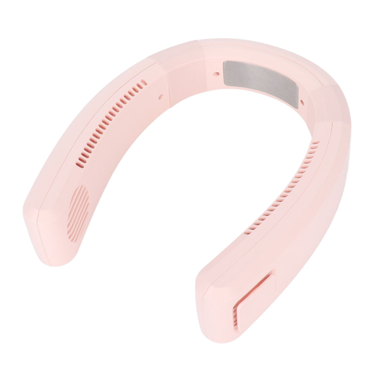 Neck Fan USB Charging 80 Holes 4000 to 5500rpm High Poly Wind Wearable Fan Portable Fan for Household Outdoor Pink