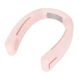 Neck Fan USB Charging 80 Holes 4000 to 5500rpm High Poly Wind Wearable Fan Portable Fan for Household Outdoor Pink - Front View