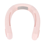 Neck Fan USB Charging 80 Holes 4000 to 5500rpm High Poly Wind Wearable Fan Portable Fan for Household Outdoor Pink - Side View