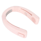 Neck Fan USB Charging 80 Holes 4000 to 5500rpm High Poly Wind Wearable Fan Portable Fan for Household Outdoor Pink - Top-Down View