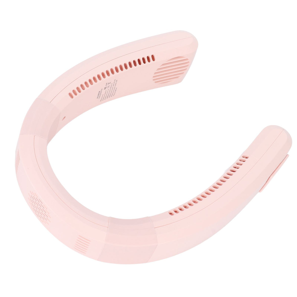 Neck Fan USB Charging 80 Holes 4000 to 5500rpm High Poly Wind Wearable Fan Portable Fan for Household Outdoor Pink