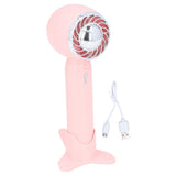 Hand Fan USB 2000mah Battery Charging Supercharged Blades Handheld Desktop Use Portable Rechargeable Fan for Travel Pink