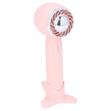 Hand Fan USB 2000mah Battery Charging Supercharged Blades Handheld Desktop Use Portable Rechargeable Fan for Travel Pink