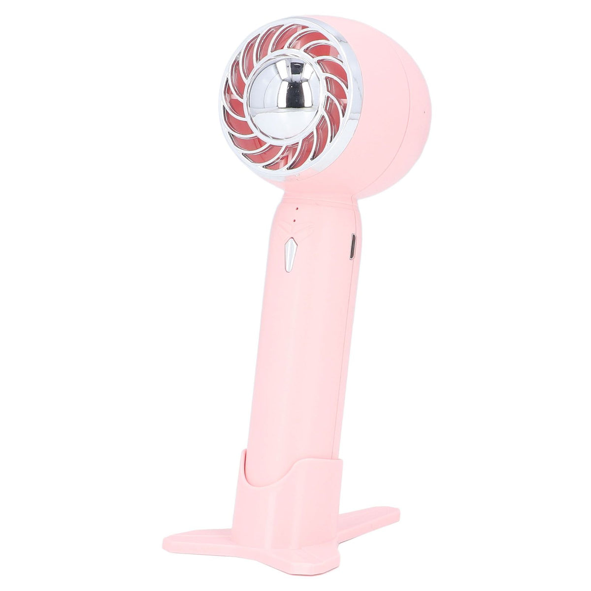 Hand Fan USB 2000mah Battery Charging Supercharged Blades Handheld Desktop Use Portable Rechargeable Fan for Travel Pink