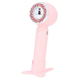 Hand Fan USB 2000mah Battery Charging Supercharged Blades Handheld Desktop Use Portable Rechargeable Fan for Travel Pink
