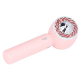 Hand Fan USB 2000mah Battery Charging Supercharged Blades Handheld Desktop Use Portable Rechargeable Fan for Travel Pink
