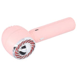 Hand Fan USB 2000mah Battery Charging Supercharged Blades Handheld Desktop Use Portable Rechargeable Fan for Travel Pink