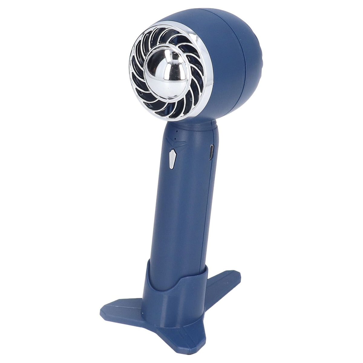 Hand Fan USB 2000mah Battery Charging Supercharged Blades Handheld Desktop Use Portable Rechargeable Fan for Travel Blue