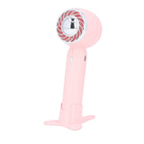 Handheld Fan USB Charging 3 Speeds 2000mAh Mini Portable Desktop Fan for Travel School Office Pink