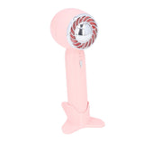 Handheld Fan USB Charging 3 Speeds 2000mAh Mini Portable Desktop Fan for Travel School Office Pink - Rear View