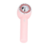Handheld Fan USB Charging 3 Speeds 2000mAh Mini Portable Desktop Fan for Travel School Office Pink - Low Angle