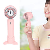 Handheld Fan USB Charging 3 Speeds 2000mAh Mini Portable Desktop Fan for Travel School Office Pink