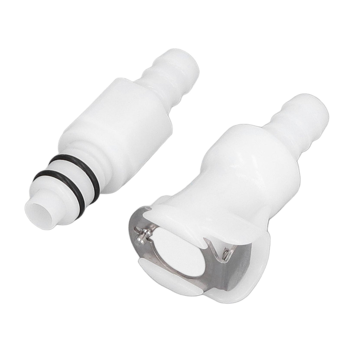 Plastic Hose Quick Connector 5/16 Tube with Shut Off Food Grade Plastic Water Line Tube Connector for Gas Beer Line