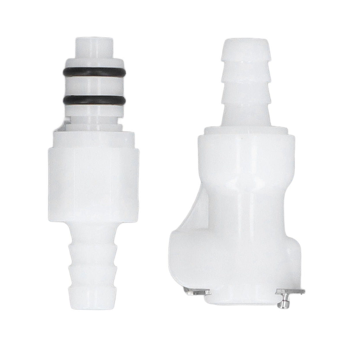 Plastic Hose Quick Connector 5/16 Tube with Shut Off Food Grade Plastic Water Line Tube Connector for Gas Beer Line