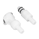 Plastic Hose Quick Connector 5/16 Tube with Shut Off Food Grade Plastic Water Line Tube Connector for Gas Beer Line - Top-Down View
