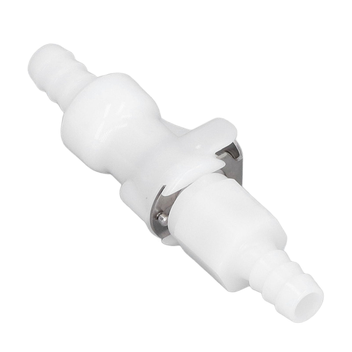 Plastic Hose Quick Connector 5/16 Tube with Shut Off Food Grade Plastic Water Line Tube Connector for Gas Beer Line
