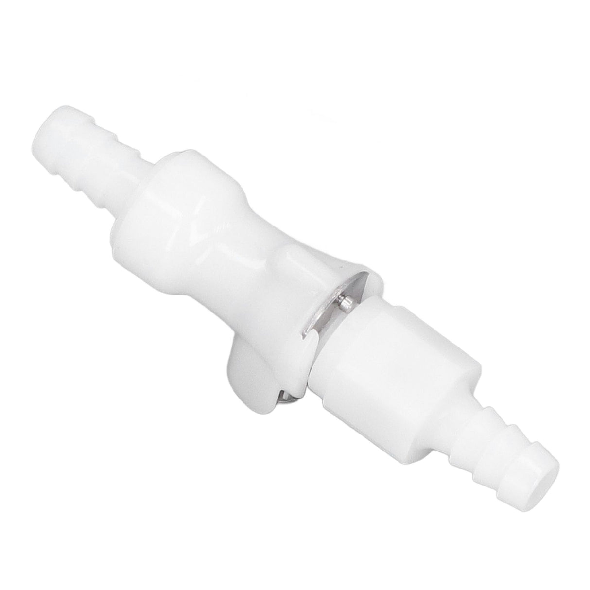 Plastic Hose Quick Connector 5/16 Tube with Shut Off Food Grade Plastic Water Line Tube Connector for Gas Beer Line