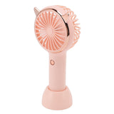 Cat Ears Handheld Fan 3 Levels USB Charging Mini Portable Handheld USB Fan for Outdoor Activities Travelling Pink