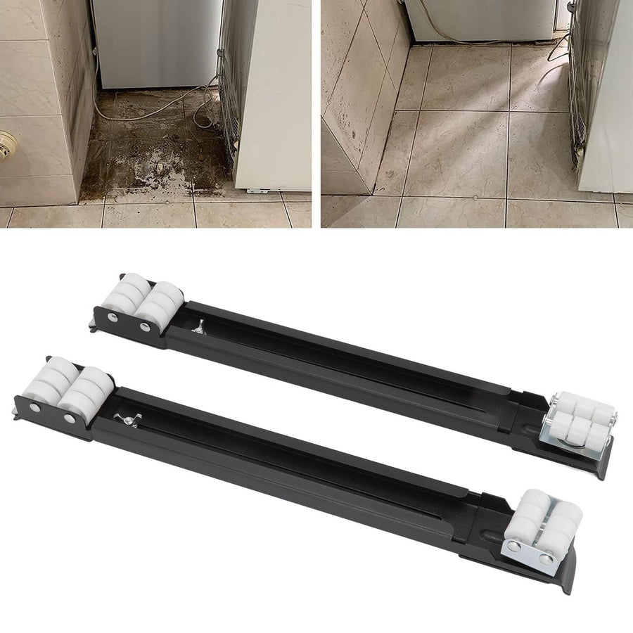 Heavy Duty Extensible Appliance Roller Load Bearing 300KG Universal Wheels Base Appliance Slider for Washer Furniture Black