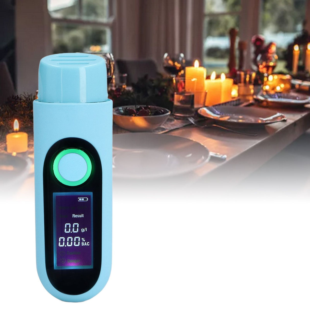 Alcohol Tester LCD 3 Color Display USB Charging Blowing Contactless Testing Alcohol Tester for Professional Use