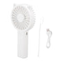 Handheld Mini Fan 3 Different Wind Speeds USB Charging Low Noise Small Fan with Light for Office Dormitory Home