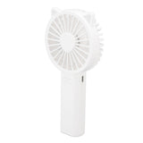 Handheld Mini Fan 3 Different Wind Speeds USB Charging Low Noise Small Fan with Light for Office Dormitory Home - Side View