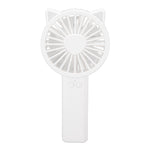 Handheld Mini Fan 3 Different Wind Speeds USB Charging Low Noise Small Fan with Light for Office Dormitory Home