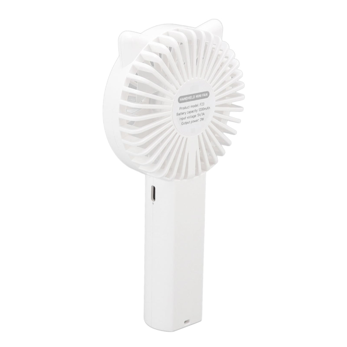 Handheld Mini Fan 3 Different Wind Speeds USB Charging Low Noise Small Fan with Light for Office Dormitory Home