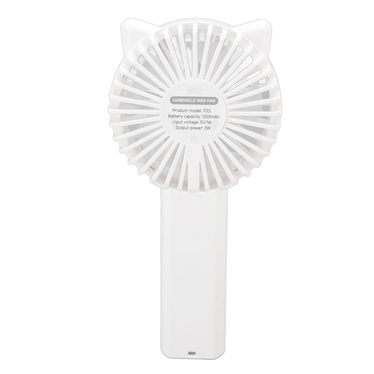 Handheld Mini Fan 3 Different Wind Speeds USB Charging Low Noise Small Fan with Light for Office Dormitory Home