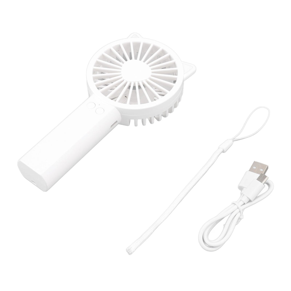 Handheld Mini Fan 3 Different Wind Speeds USB Charging Low Noise Small Fan with Light for Office Dormitory Home