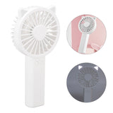Handheld Mini Fan 3 Different Wind Speeds USB Charging Low Noise Small Fan with Light for Office Dormitory Home