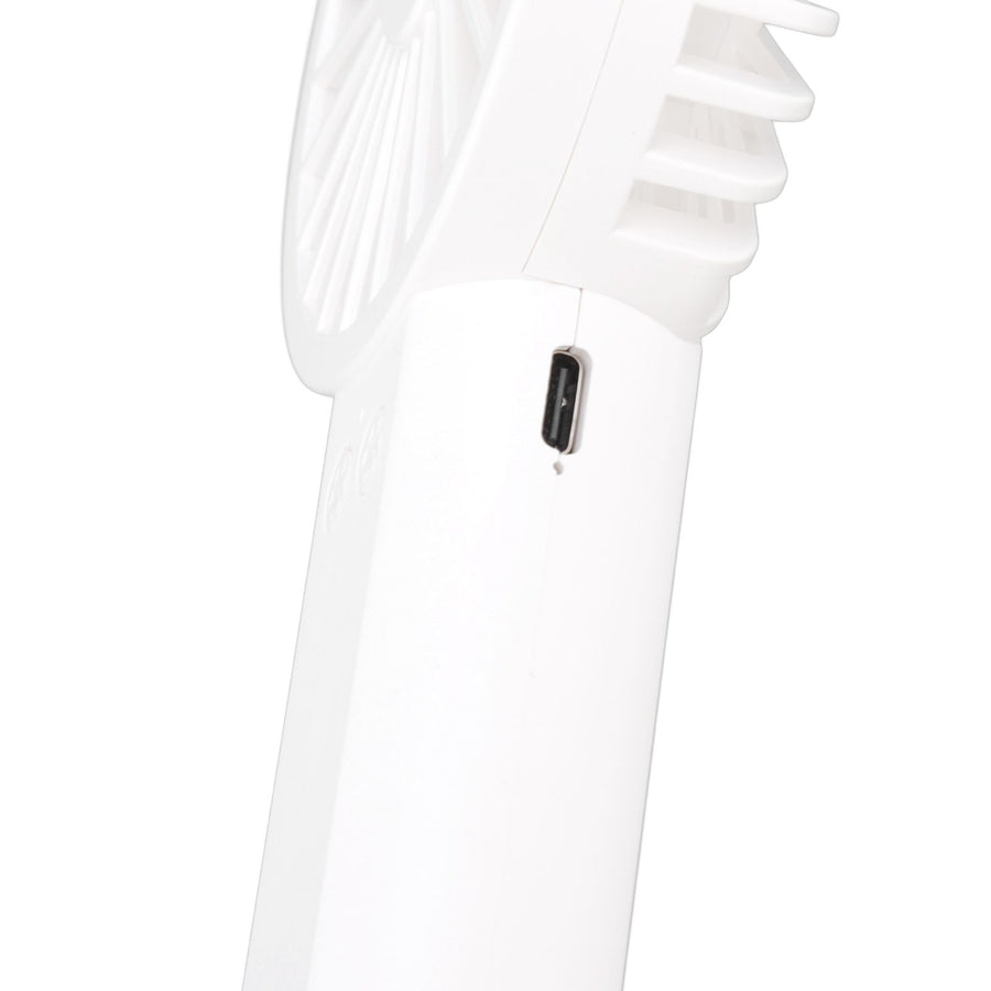Handheld Mini Fan 3 Different Wind Speeds USB Charging Low Noise Small Fan with Light for Office Dormitory Home