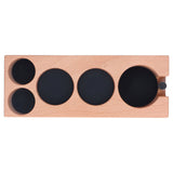 Coffee Tamper Holder Multifunction Food Safe Wooden Coffee Tamping Station for Coffee Lovers - Low Angle
