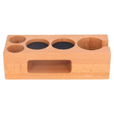 Coffee Tamper Holder Multifunction Food Safe Wooden Coffee Tamping Station for Coffee Lovers
