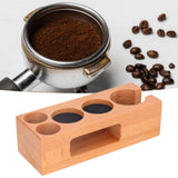 Coffee Tamper Holder Multifunction Food Safe Wooden Coffee Tamping Station for Coffee Lovers
