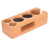 Wood Coffee Filter Tamper Holder Multifunction Wooden Coffee Tamper Mat for 2.3in Coffee Machine Handle Bracket