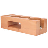 Wood Coffee Filter Tamper Holder Multifunction Wooden Coffee Tamper Mat for 2.3in Coffee Machine Handle Bracket - Side View