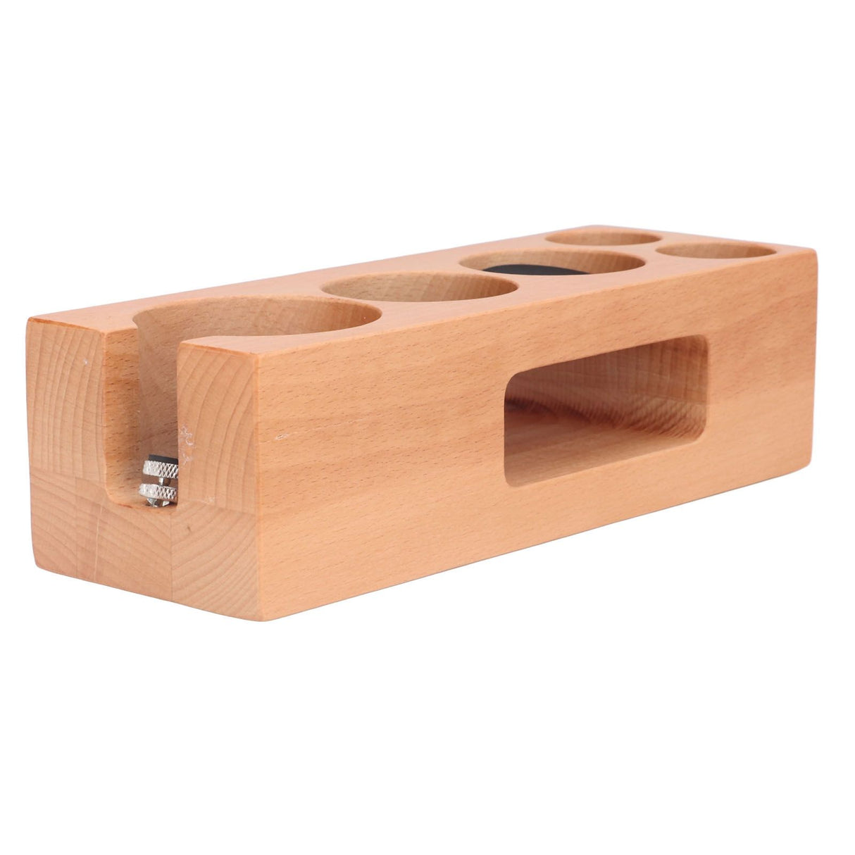 Wood Coffee Filter Tamper Holder Multifunction Wooden Coffee Tamper Mat for 2.3in Coffee Machine Handle Bracket