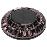 Solar Car Perfume Diffuser Automatic Rotating Decorative Car Aromatherapy Machine for Office Home Silver Black - Rear View