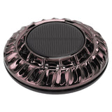 Solar Car Perfume Diffuser Automatic Rotating Decorative Car Aromatherapy Machine for Office Home Silver Black - Close-Up Angle