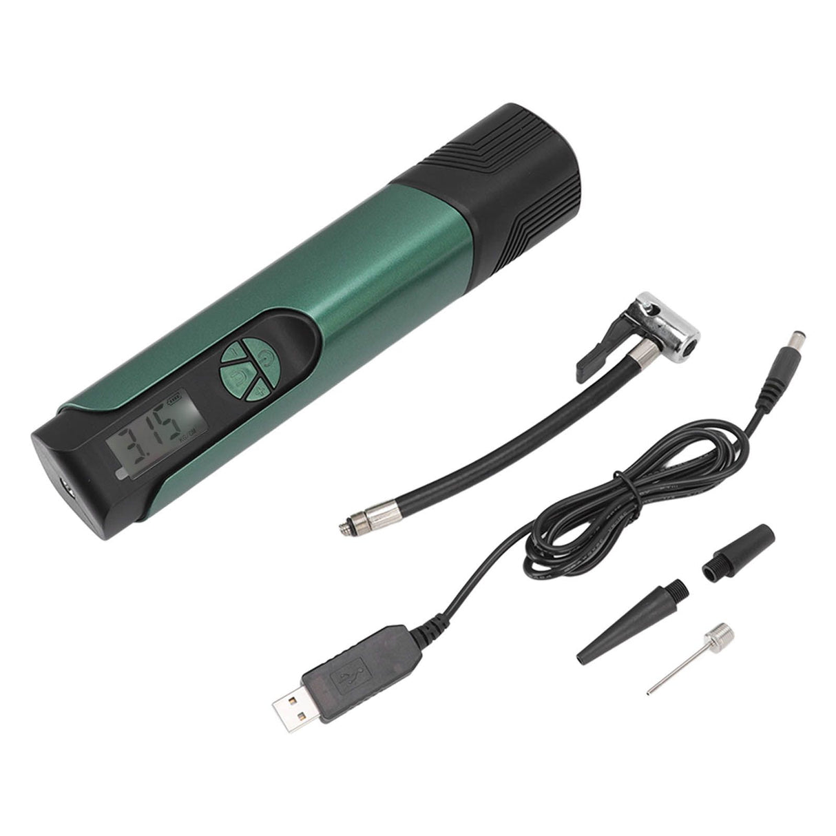 Electric Digital Tire Inflator Four Preset Inflation Modes USB Charging Tire Pump with LED Light for Cars Motorcycles