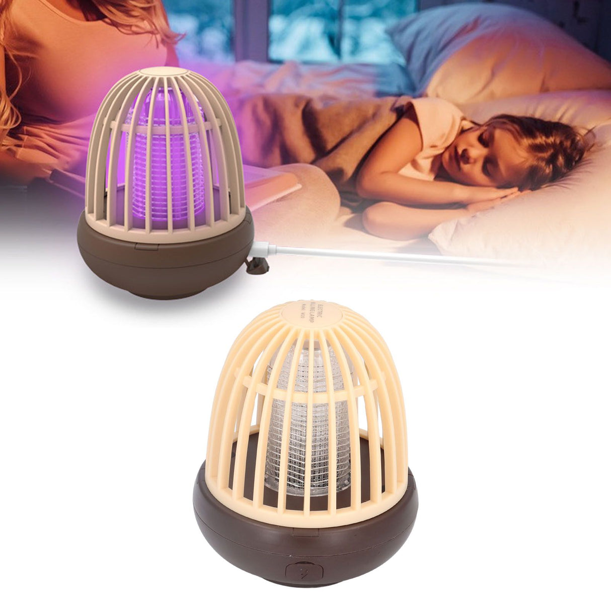 Electric Mosquito Light USB Charging Portable Stylish Decorative Mosquito Repellent Light for Outdoor Indoor Travel