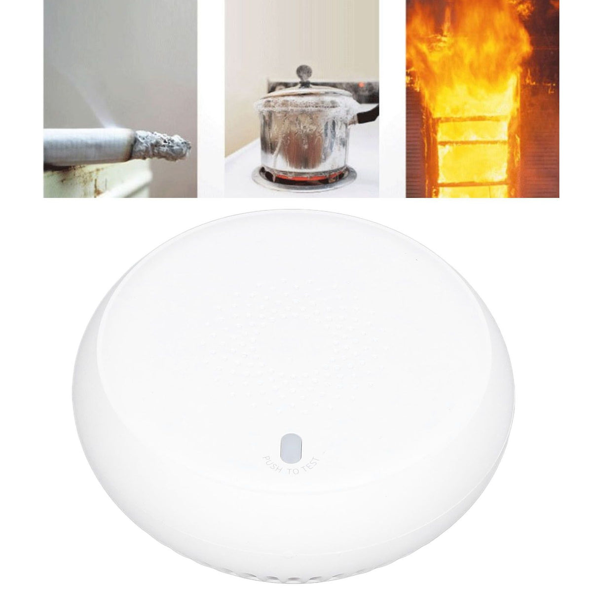 Wireless Smart Fire Smoke Alarms Smart Smoke Detector Remote Alarm Sensor Kitchen Fire Warning System for Tuya