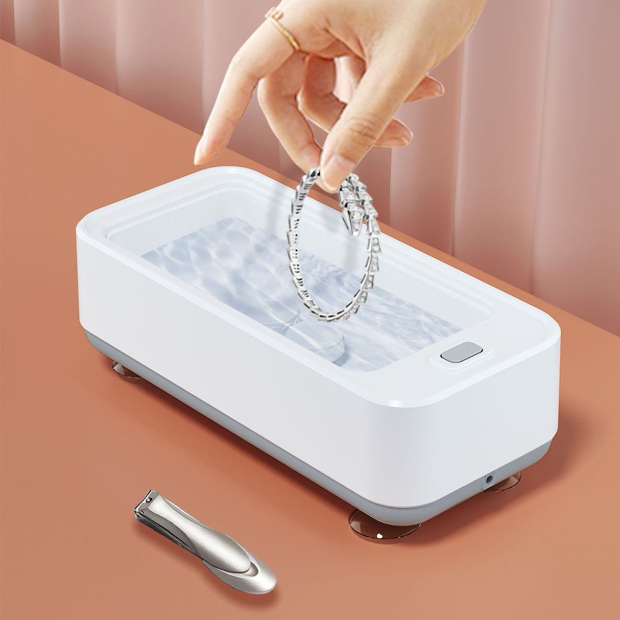 Ultrasonic Cleaner USB Charging Prevent Slip Portable Glasses Cleaning Machine for Jewelry Watch Strap
