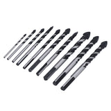 10 Pcs Masonry Drill Bits Set Industrial Strength Carbide Tips with Storage Case for Tile Brick Cement Concrete