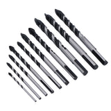 10 Pcs Masonry Drill Bits Set Industrial Strength Carbide Tips with Storage Case for Tile Brick Cement Concrete