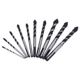 10 Pcs Masonry Drill Bits Set Industrial Strength Carbide Tips with Storage Case for Tile Brick Cement Concrete
