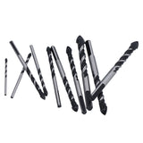 10 Pcs Masonry Drill Bits Set Industrial Strength Carbide Tips with Storage Case for Tile Brick Cement Concrete - Low Angle