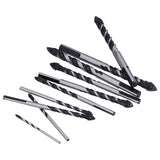 10 Pcs Masonry Drill Bits Set Industrial Strength Carbide Tips with Storage Case for Tile Brick Cement Concrete