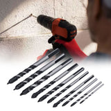 10 Pcs Masonry Drill Bits Set Industrial Strength Carbide Tips with Storage Case for Tile Brick Cement Concrete